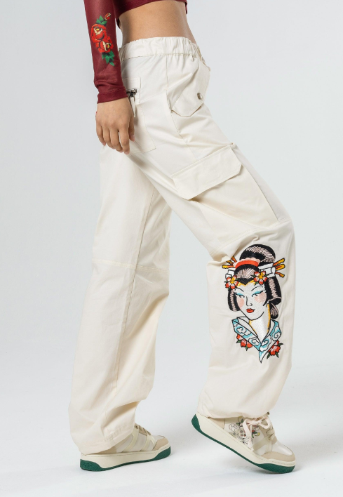 Ed Hardy Women's Tokyo Geisha Cargo Pants