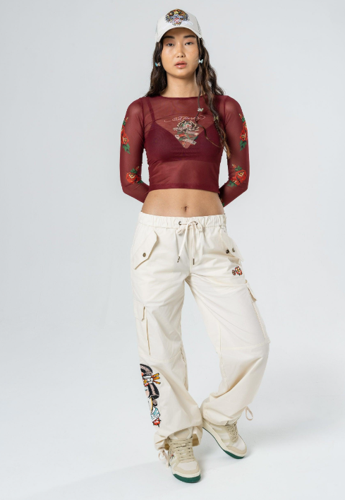 Ed Hardy Women's Tokyo Geisha Cargo Pants