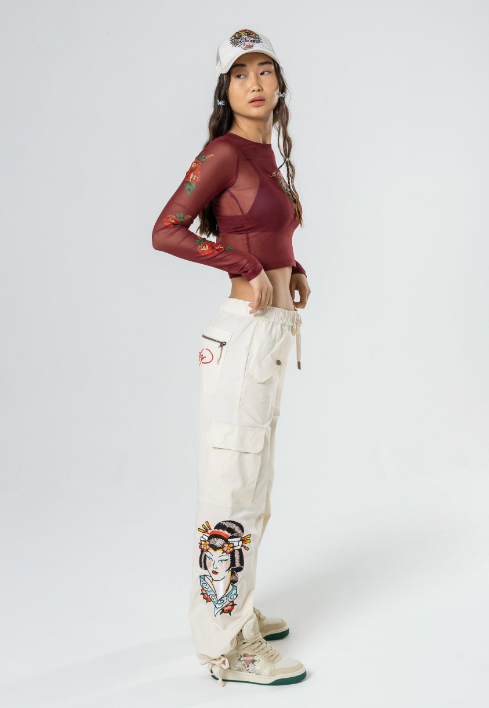 Ed Hardy Women's Tokyo Geisha Cargo Pants