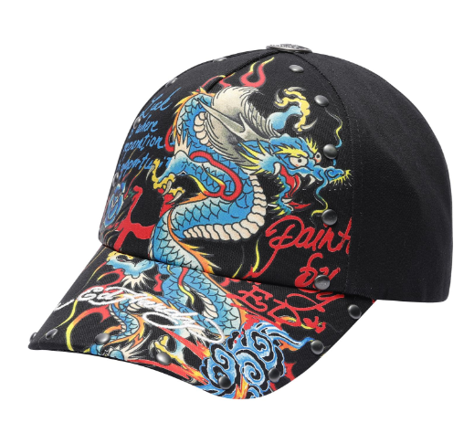 Ed Hardy 6 Panels Studded Eyelets Cap