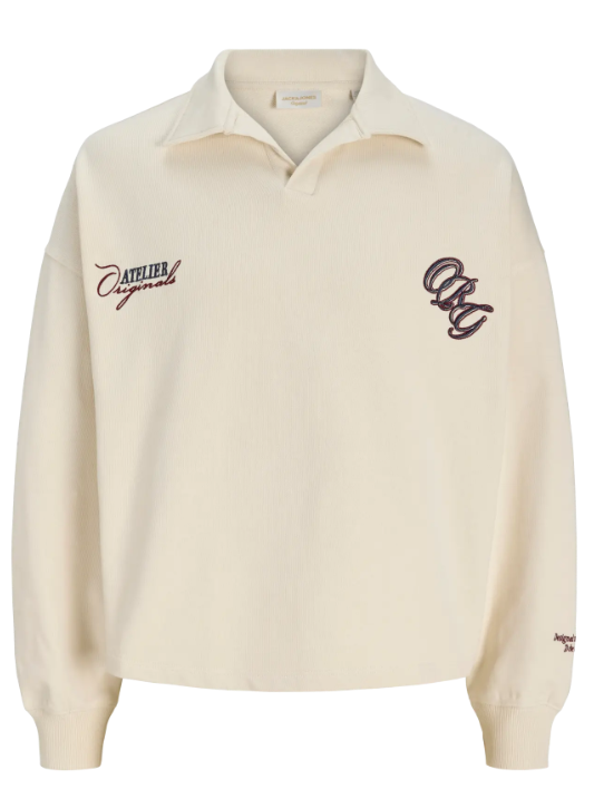 Jack & Jones Savona Sweat Split Neck Long Sleeve Polo