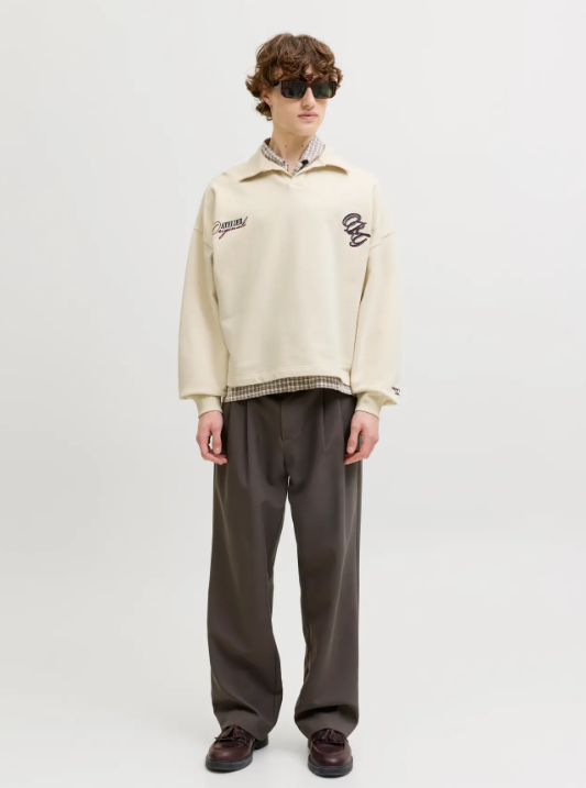 Jack & Jones Savona Sweat Split Neck Long Sleeve Polo