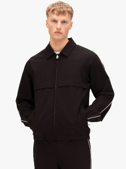 Luke Moonstone Collared Zip Sweat Top