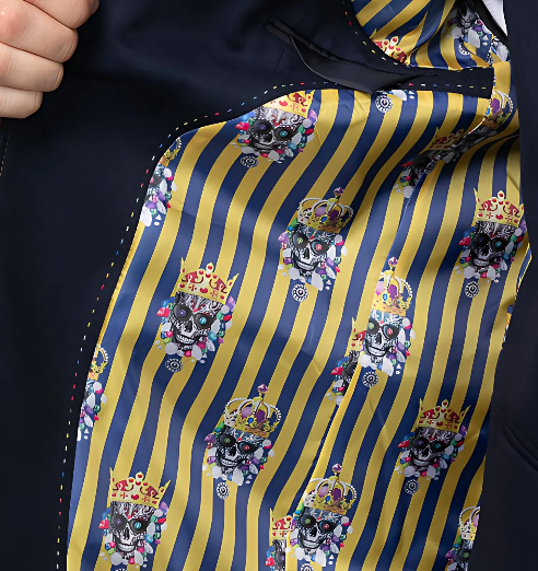 Claudio Lugli Signature Equestrian Jacket with Skull Lining