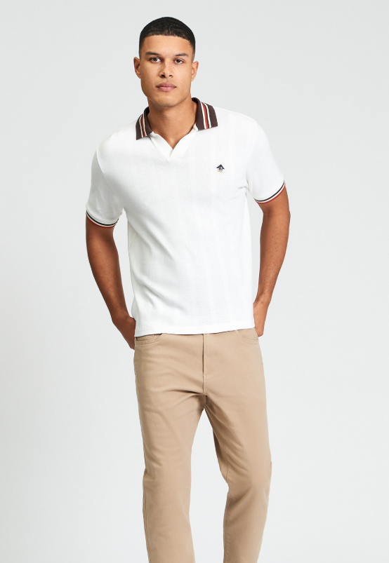 Ben Sherman Trim Block Open Neck Polo