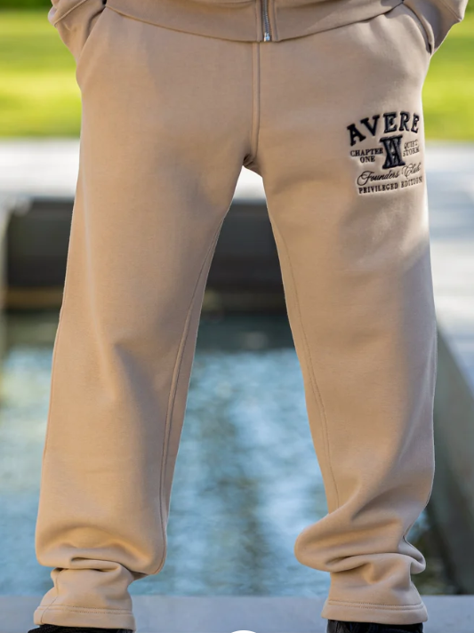 Avere Paradiso Black Open Hem Sweatpants