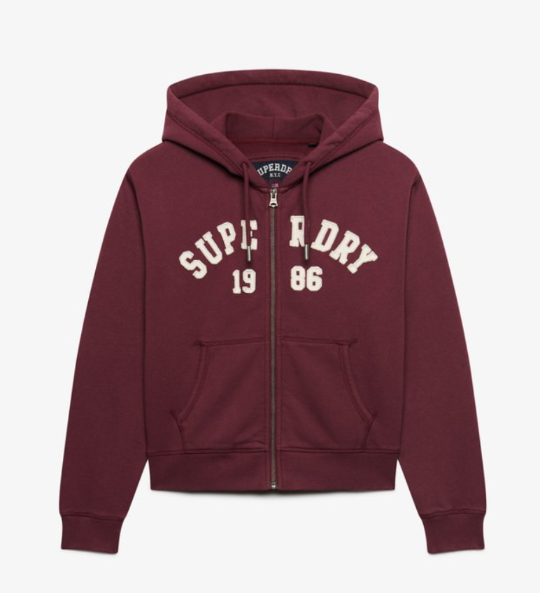 Superdry Athletic Essential Relaxed Crop Zip Hoodie