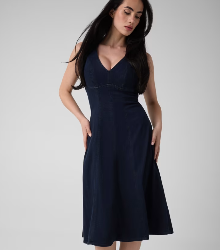 Guess Denim Midi Dress - Women's