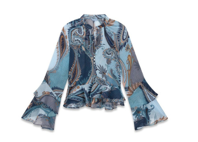 Guess - Long Sleeved Nicole Ruffled Blouse - Women's
