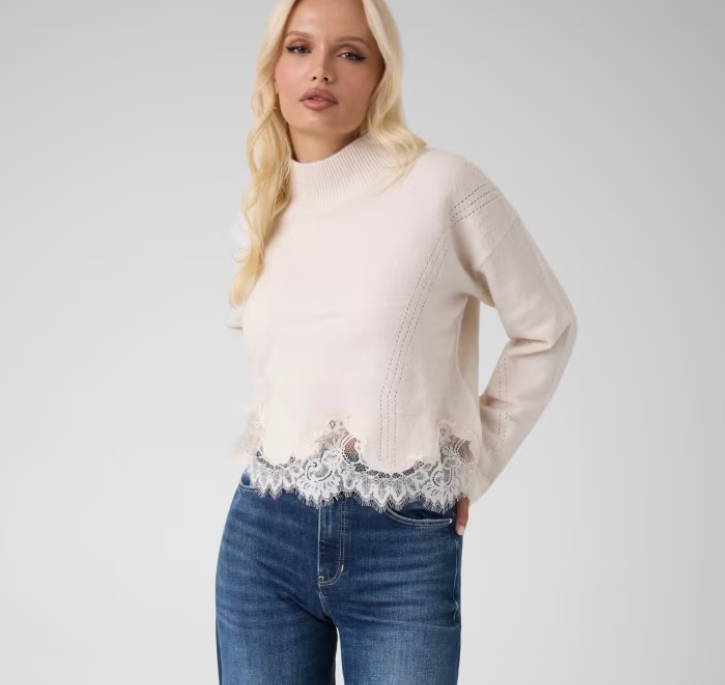 Guess Hayden Lace Sweater - Women's