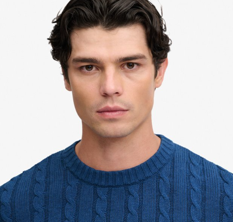 Superdry Cotton Cable Knit Crew - Men's
