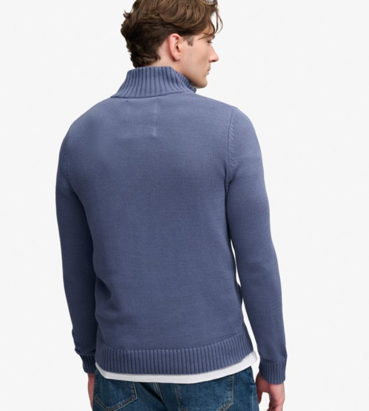 Superdry Cotton Half Zip Knit - Men's