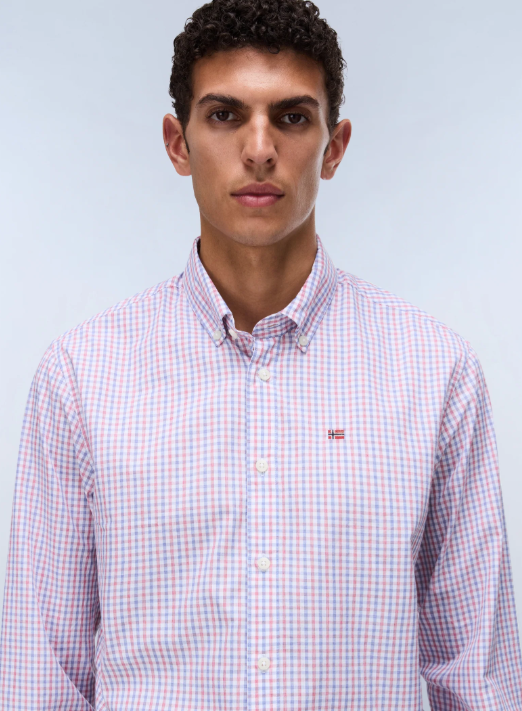 Napapijri Terra Long Sleeve Check Shirt - Men's