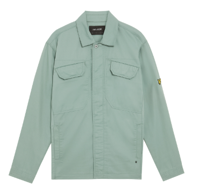 Lyle & Scott Multipocket Overshirt in Cold Mint