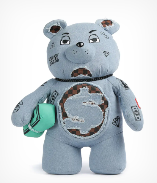 Sprayground Denim Shark Moneybear Teddy Bear Backpack