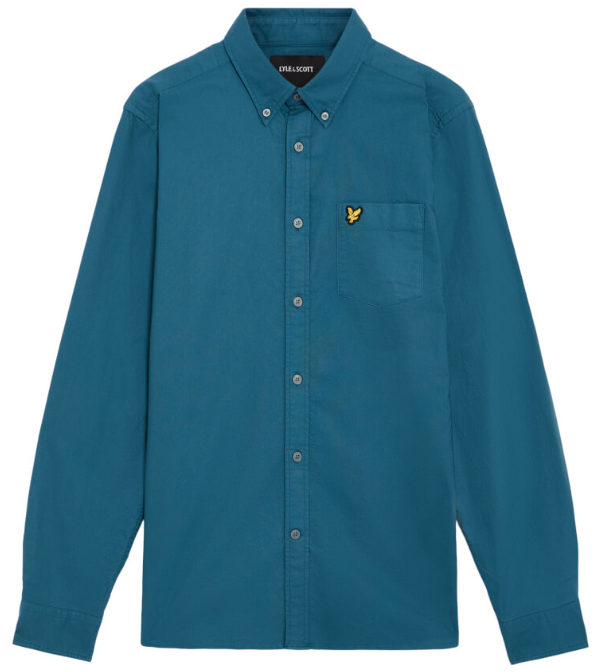 Lyle and Scott Plain Oxford Long Sleeve Shirt in Classic Colours