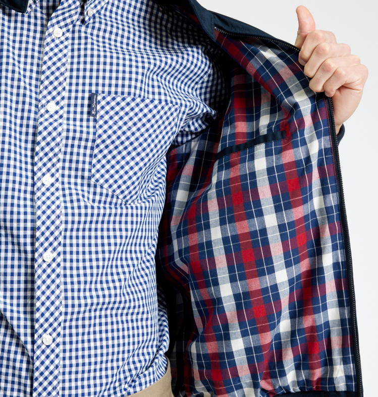Ben Sherman Signature Harrington Check Lined Jacket