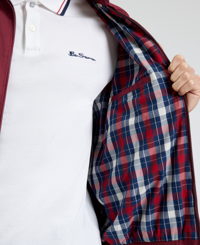 Ben Sherman Signature Harrington Check Lined Jacket