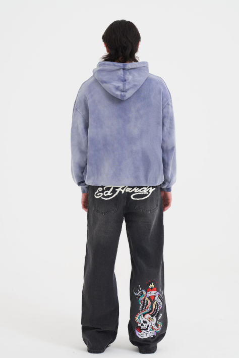 Ed Hardy Mens Gothic Cross Hoodie
