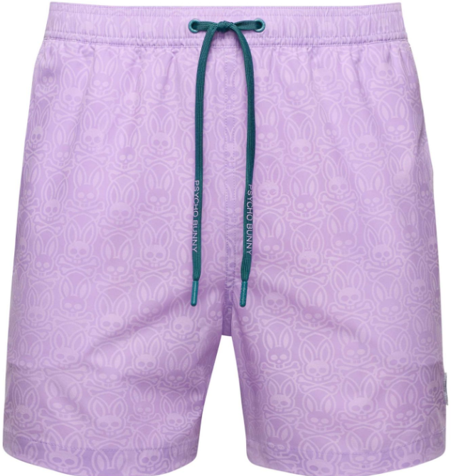 Psycho Bunny Samos Men's hydrochromic printed swim trunk