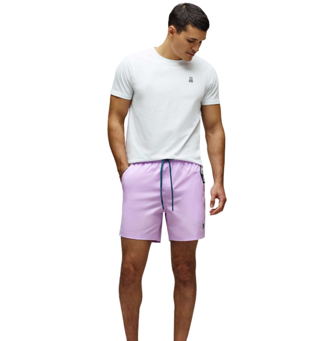 Psycho Bunny Samos Men's hydrochromic printed swim trunk