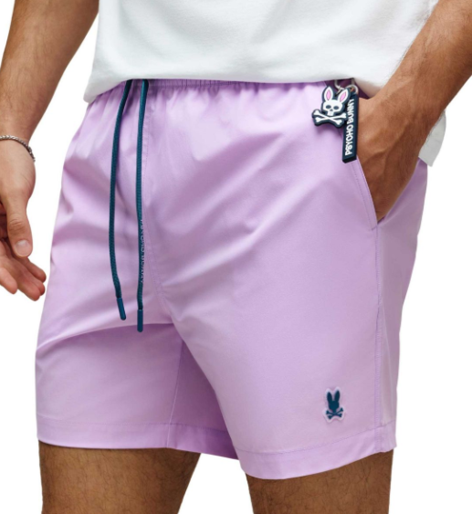 Psycho Bunny Samos Men's hydrochromic printed swim trunk