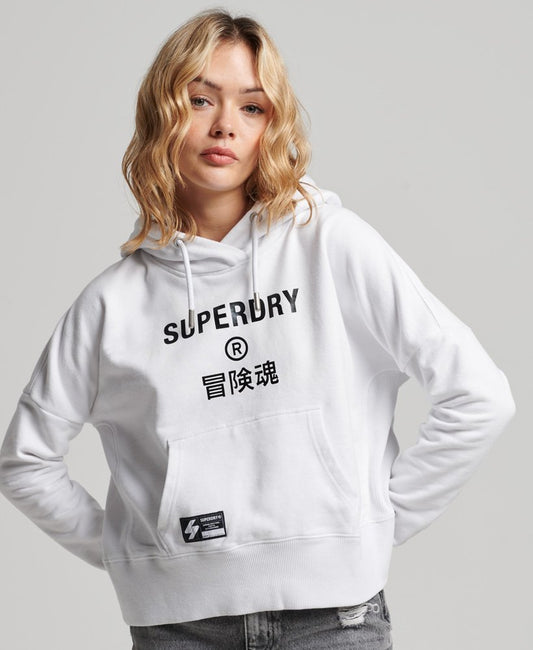 Superdry Logo Foil Crop Hood (Women's)