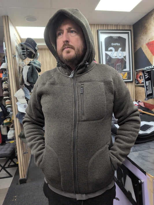 Weird Fish Torpoint Faux Sherling Bonded Full Zip Fleece Hoodie