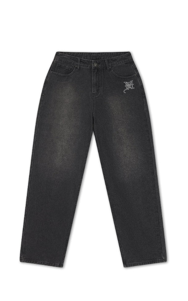 Ed Hardy Womens Gothic Cross Washed Relaxed Jeans