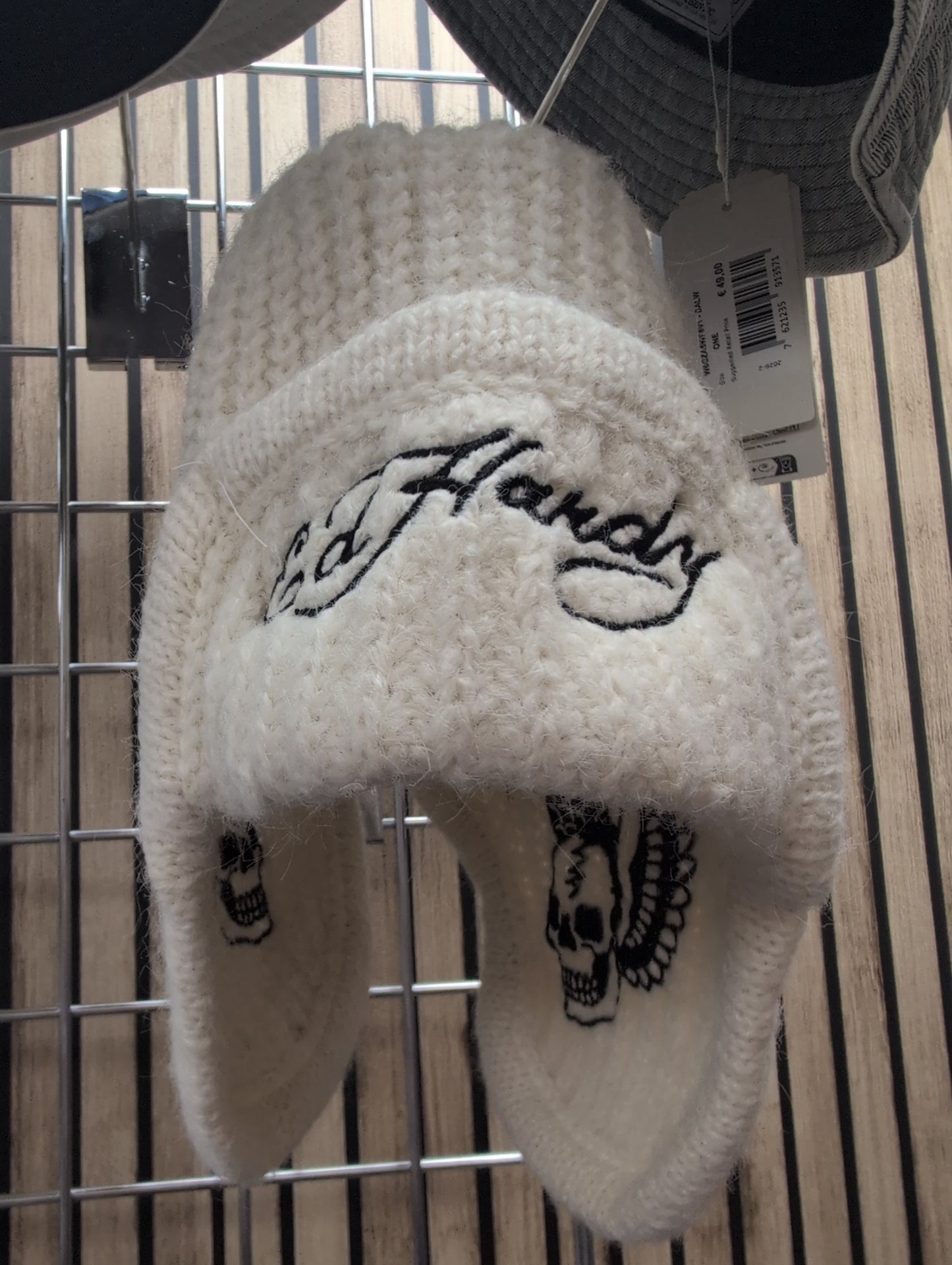 Ed Hardy Flaming Skull  Trapper Hat
