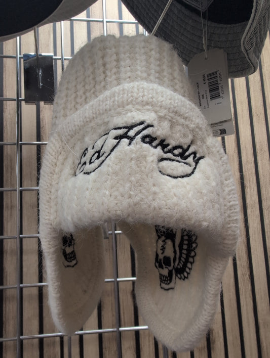 Ed Hardy Flaming Skull  Trapper Hat