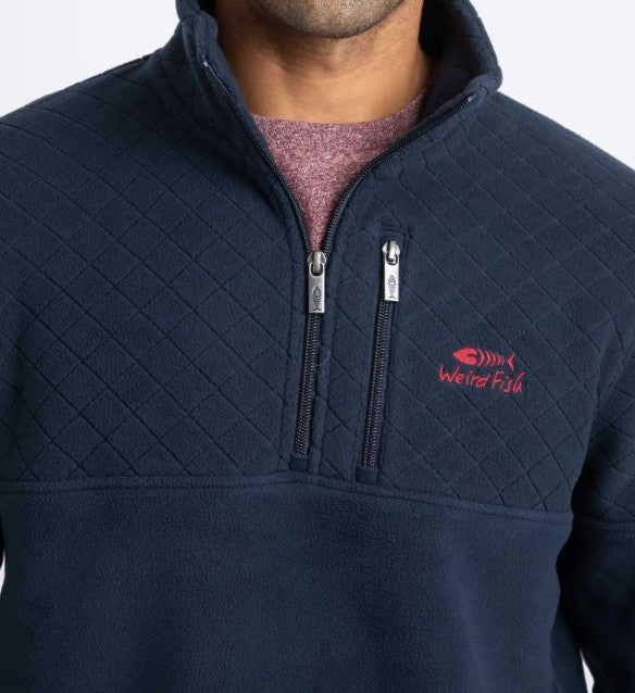Weird Fish Oakmont 1/4 Zip Textured Fleece