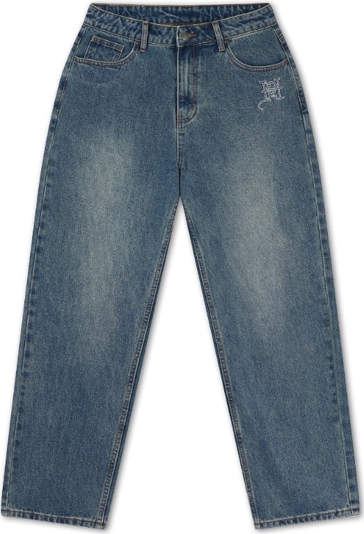Ed Hardy Womens Gothic Cross Washed Relaxed Jeans