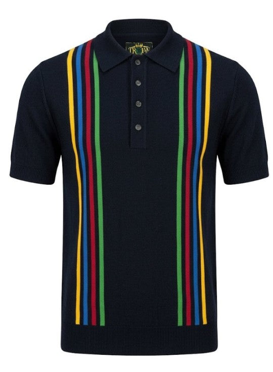 Trojan Multi Stripe Fine Gauge Polo