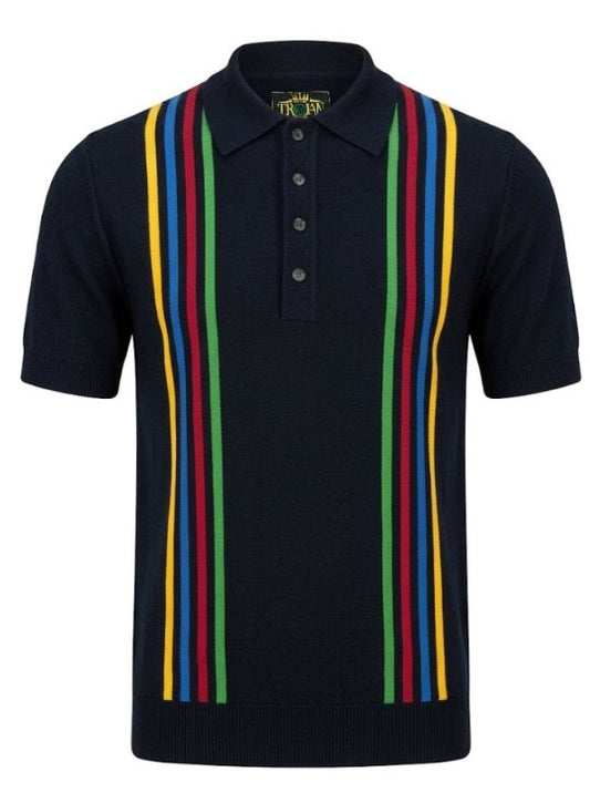 Trojan Multi Stripe Fine Gauge Polo