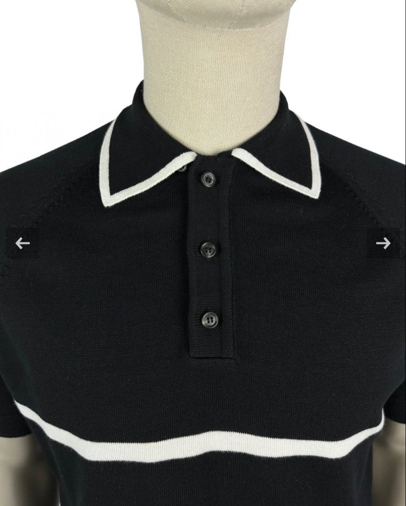 Morgan Strip Front Fine Gauge Polo