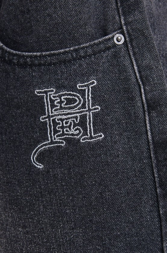 Ed Hardy Womens Gothic Cross Washed Relaxed Jeans